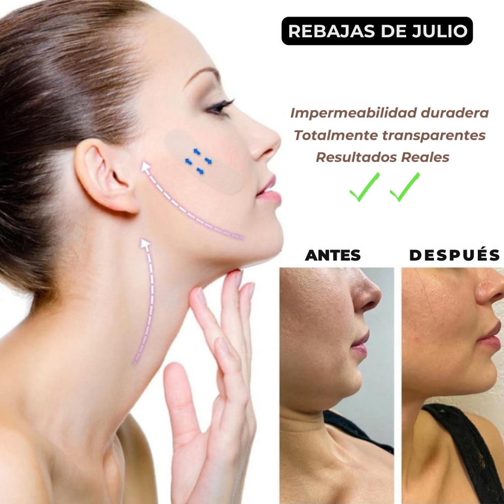 Tiras Lifting facial Anti-Arrugas y Rejuvenecedoras Transparentes