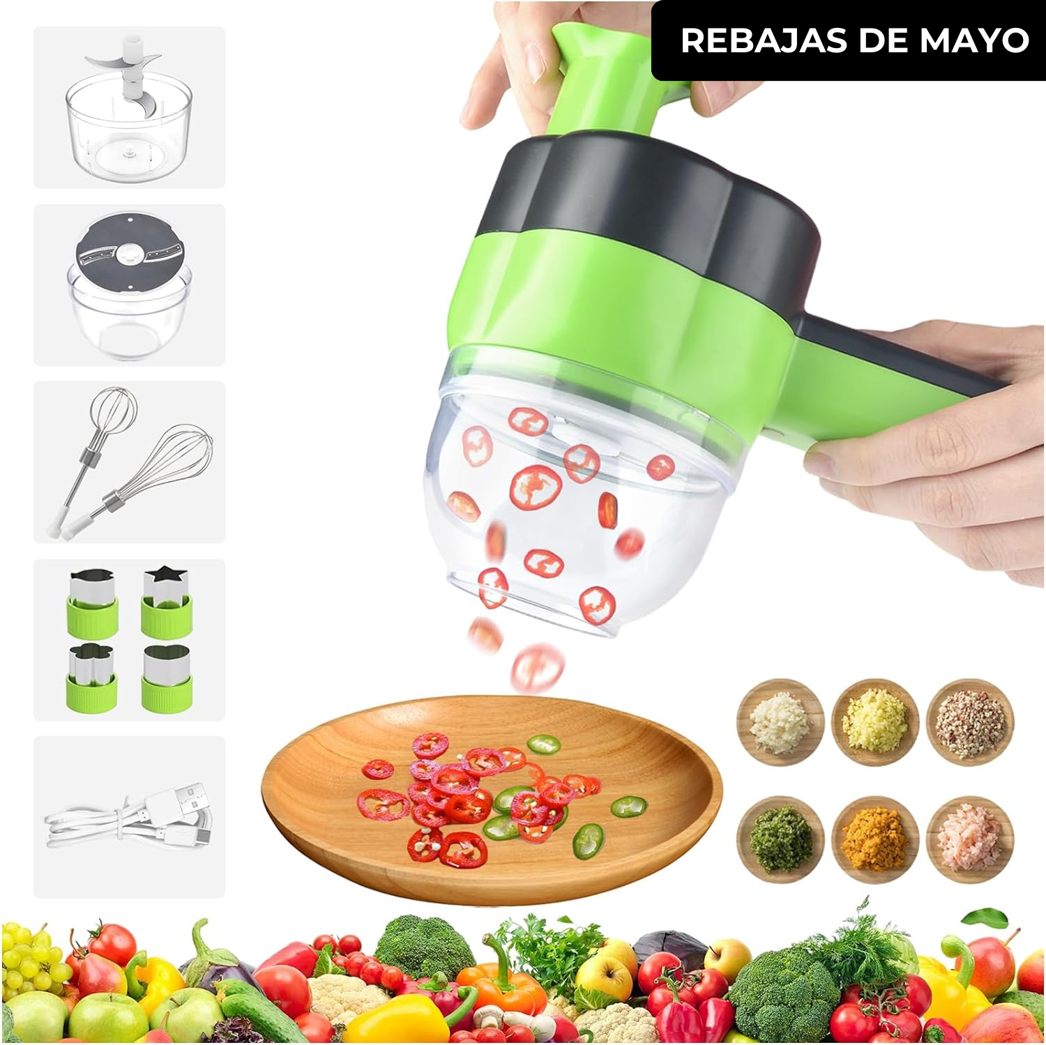 Chaty | Mini Picadora Recargable Portátil
