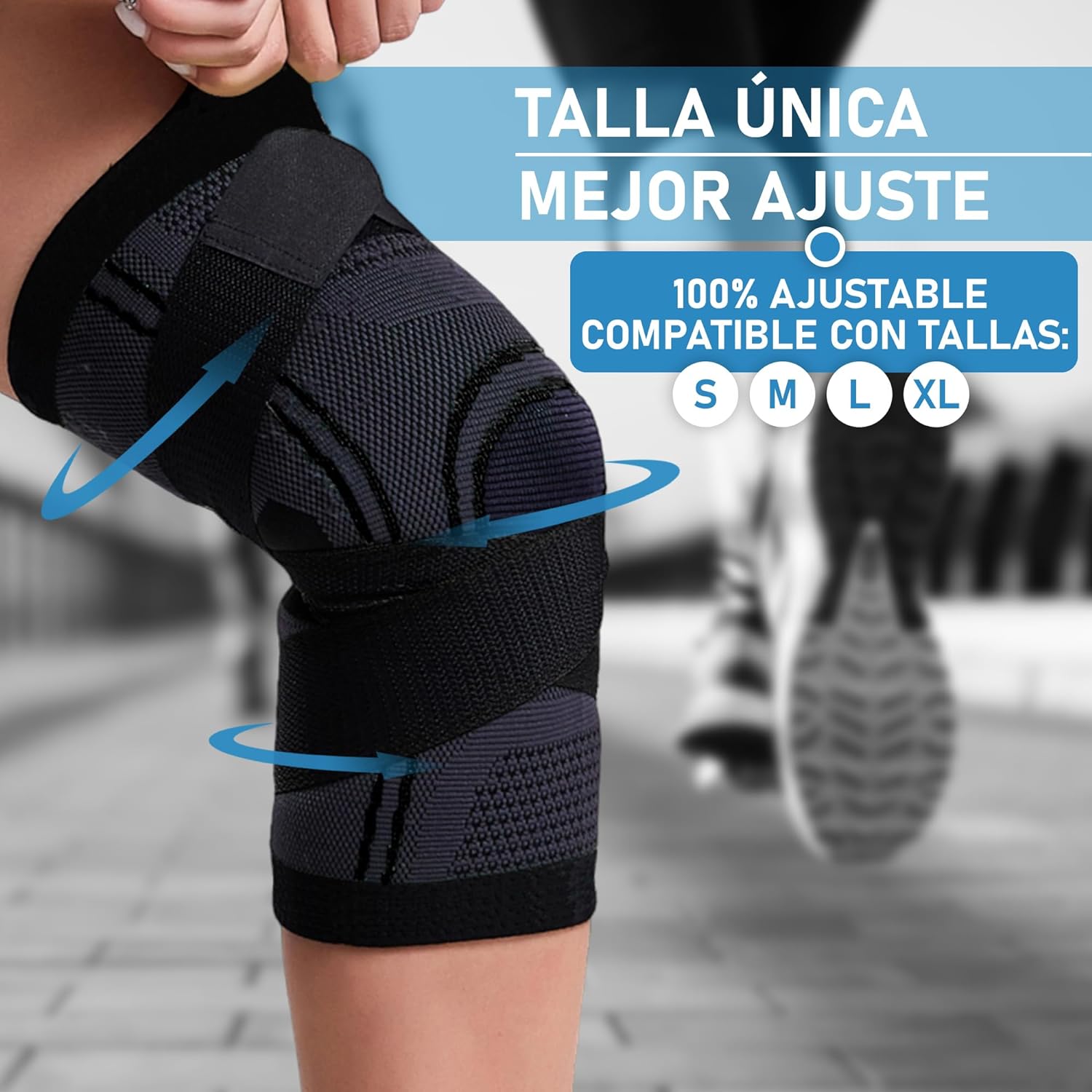 Rodillera Terapeutica Con Bandas Ajustables - PharmaToe