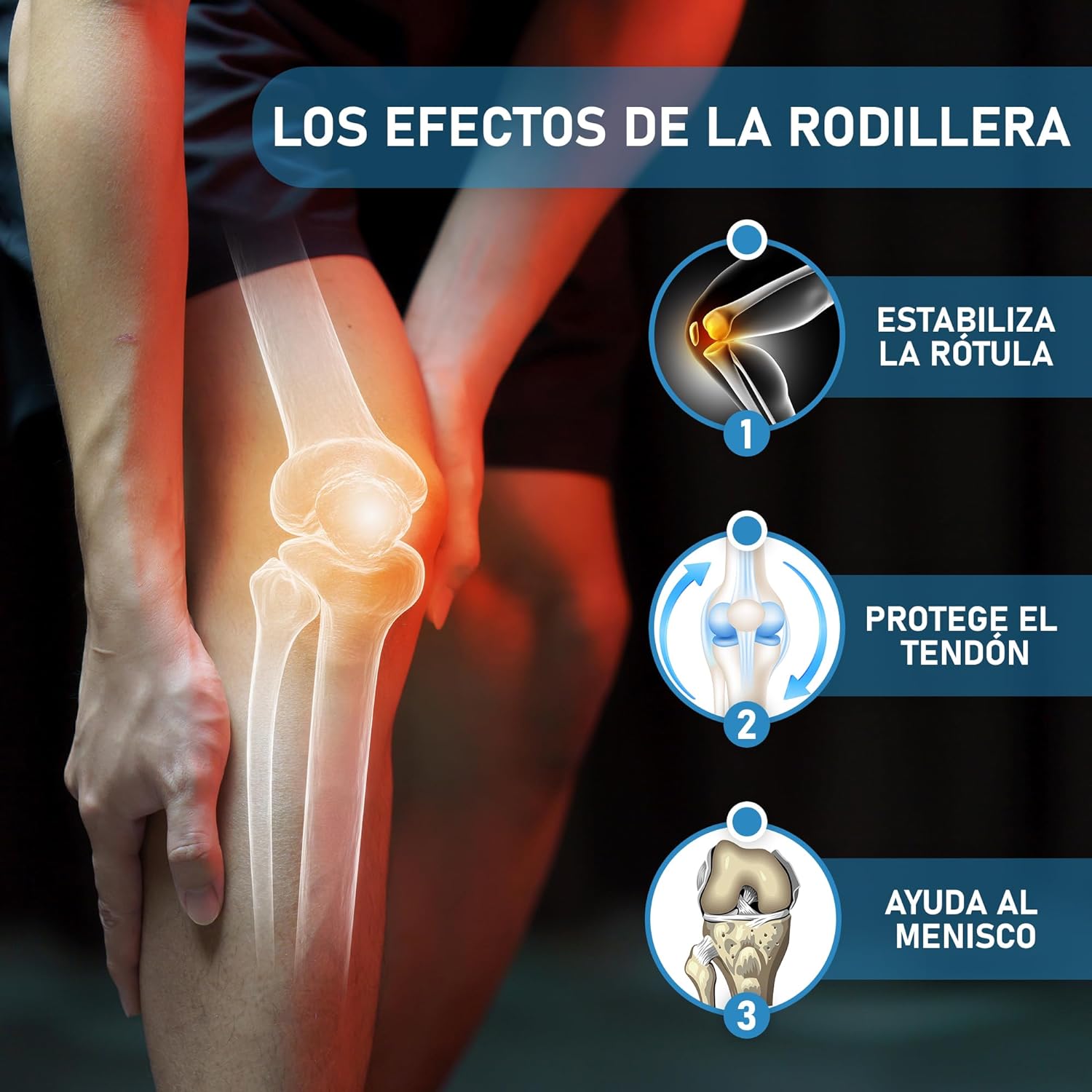 Rodillera Terapeutica Con Bandas Ajustables - PharmaToe