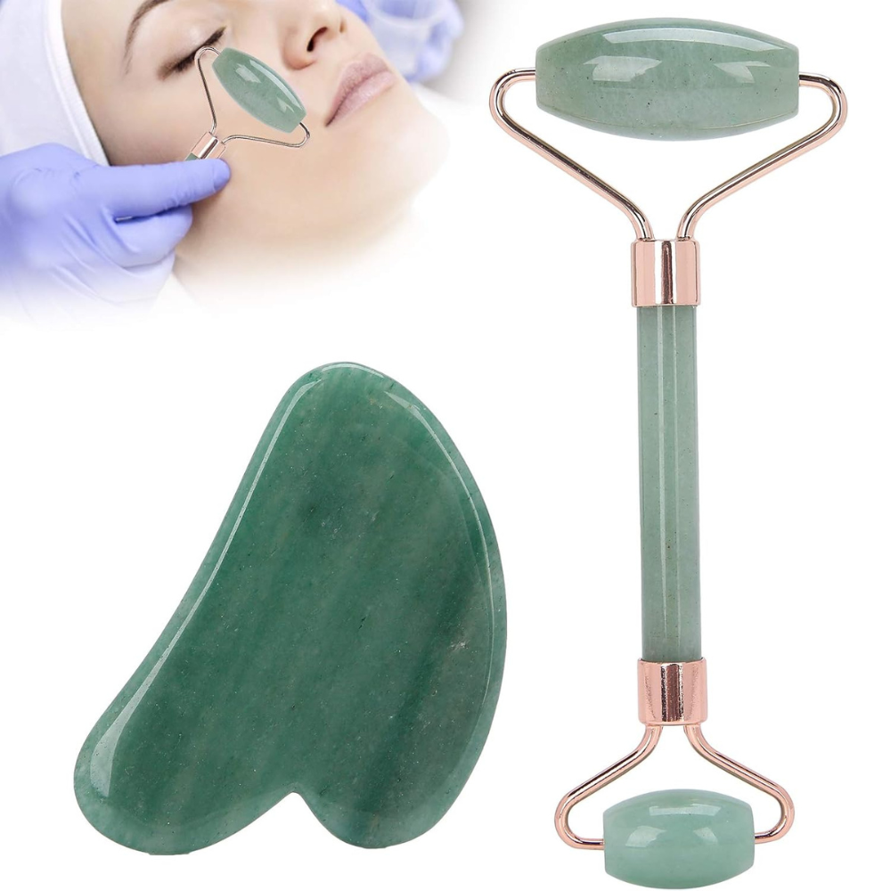 Rodillo Facial de Piedra de Jade Verde - Jade Harmony Roller™